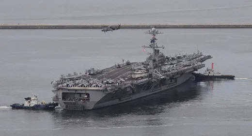 미 해군 7함대 소속 항공모함 조지 워싱턴호  [AP연합뉴스]